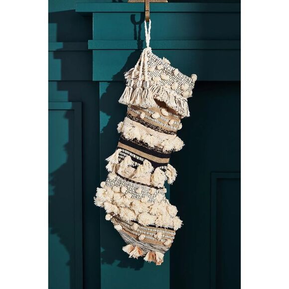 Anthropologie x All Roads Design Textured Christmas Stocking $128 - Picture 3 of 5